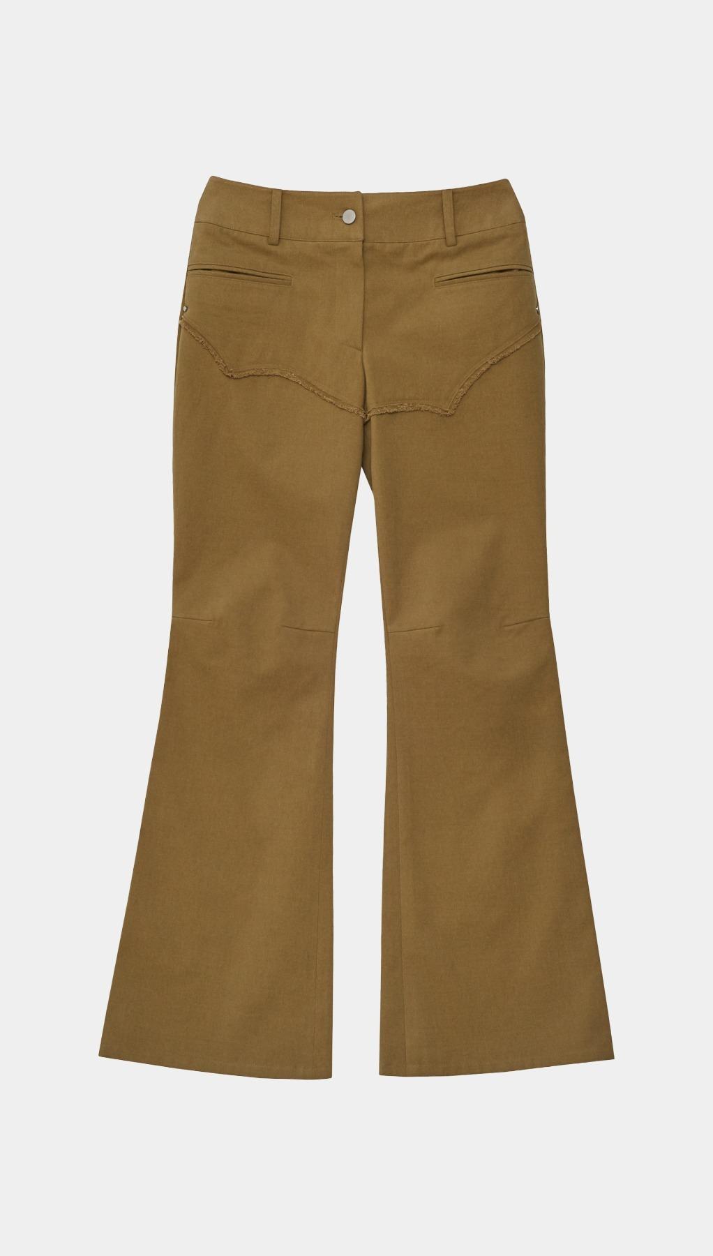 GROOVY CUTTING BOOTS CUT PANTS (DESERT CAMEL)