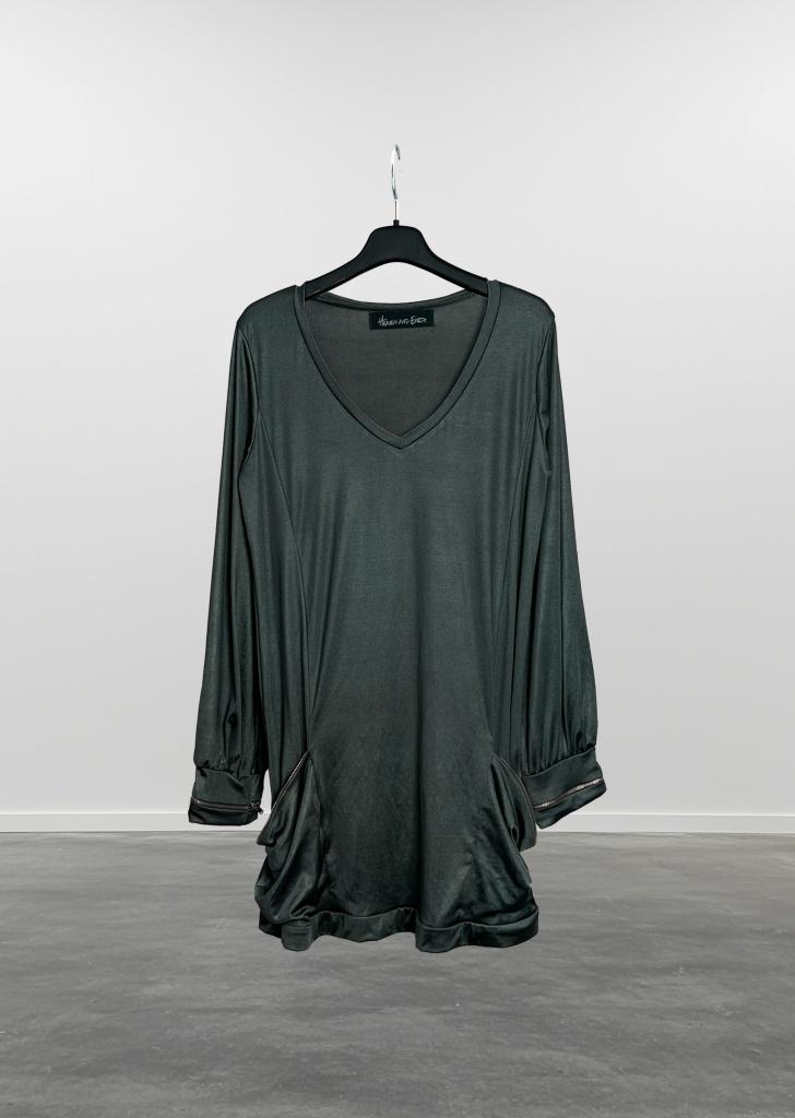 HEAVEN AND EARTH zip detail long sleeve