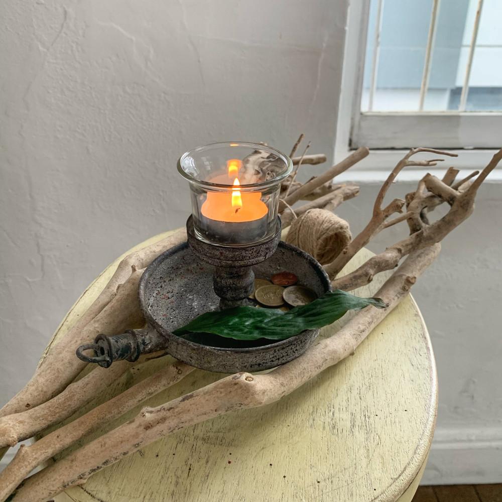 무타 티라이트홀더 빈티지촛대 손잡이 캔들트레이 - 런던 플레이트