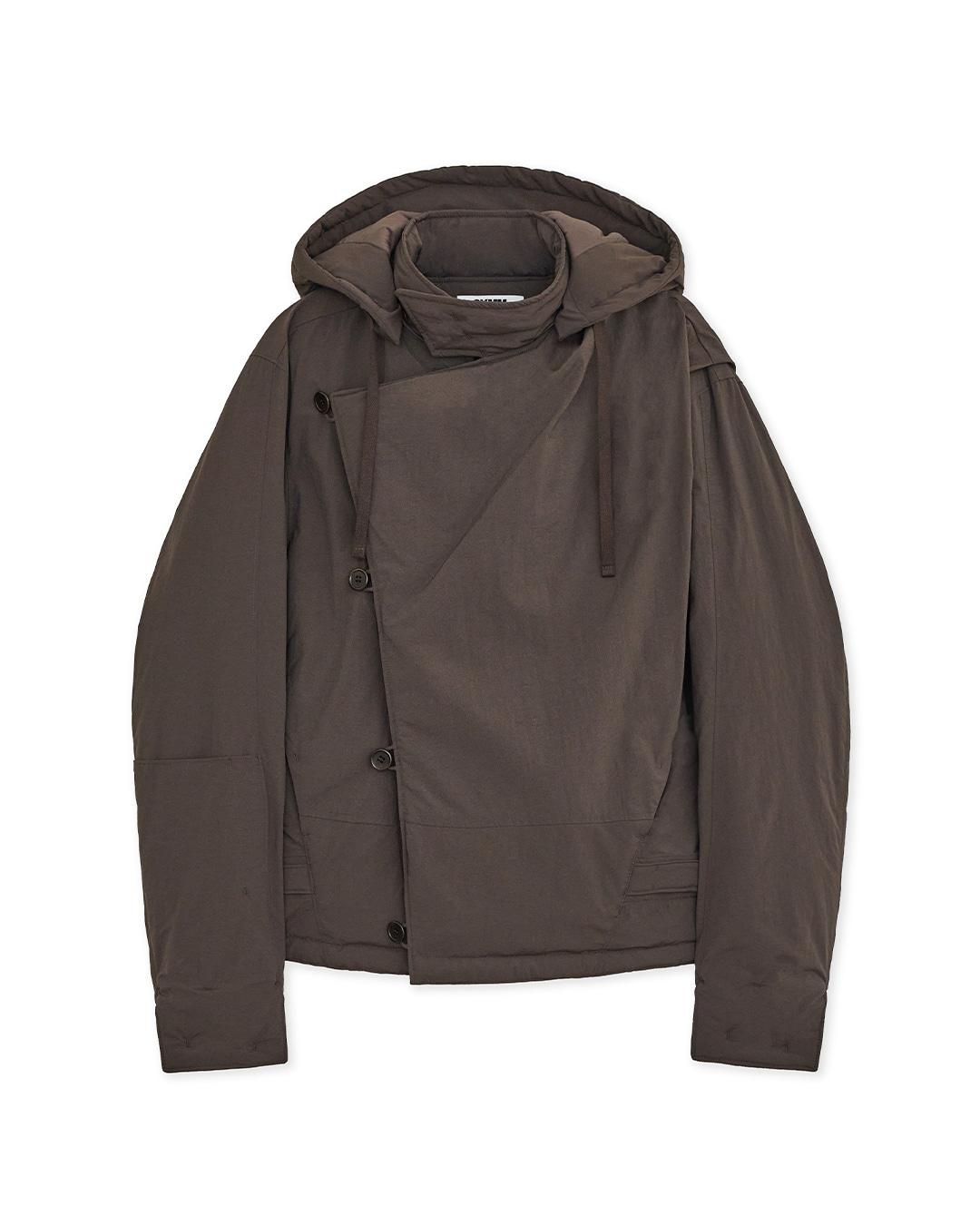 Draped Diagonal Jumper (Brown)