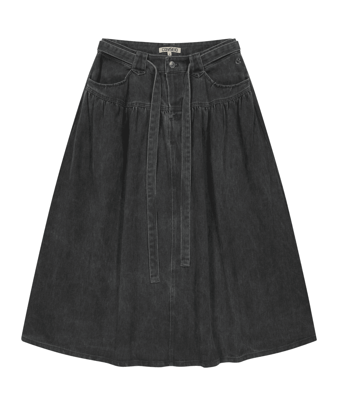 PUFFY COTTON SKIRT CHARCOAL