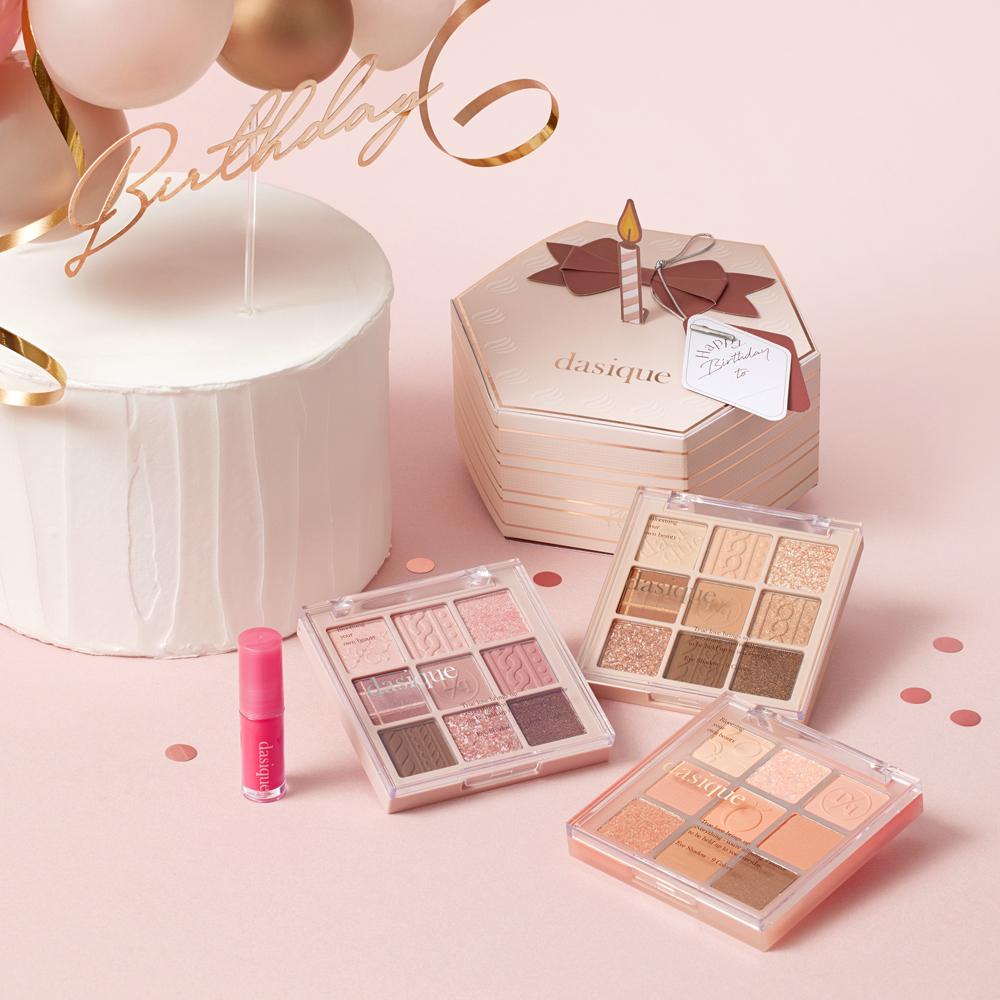 [단독+포장] "생일축하해" 데이지크 섀도우팔레트+미니립 기프트 세트