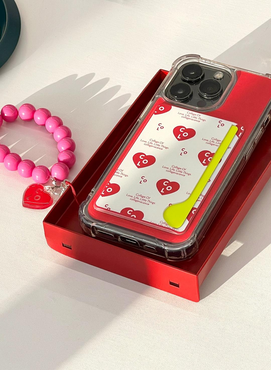 Heart Logo Pattern Card Pocket Case (5type)