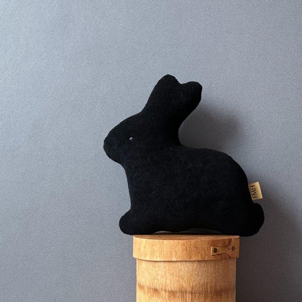 Mini Rabbit Cushion Cushion_Black