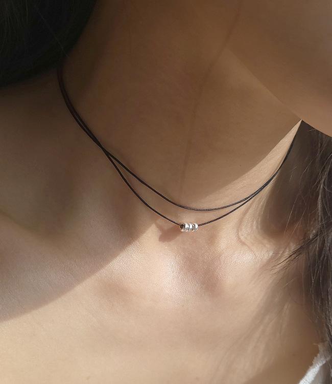sv92.5_Black rope choker necklace