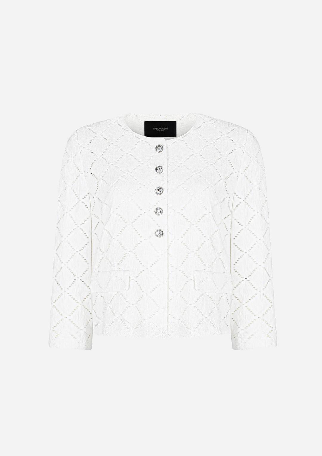 [EXCLUSIVE] Italy Argyle cardigan jacket - 화이트