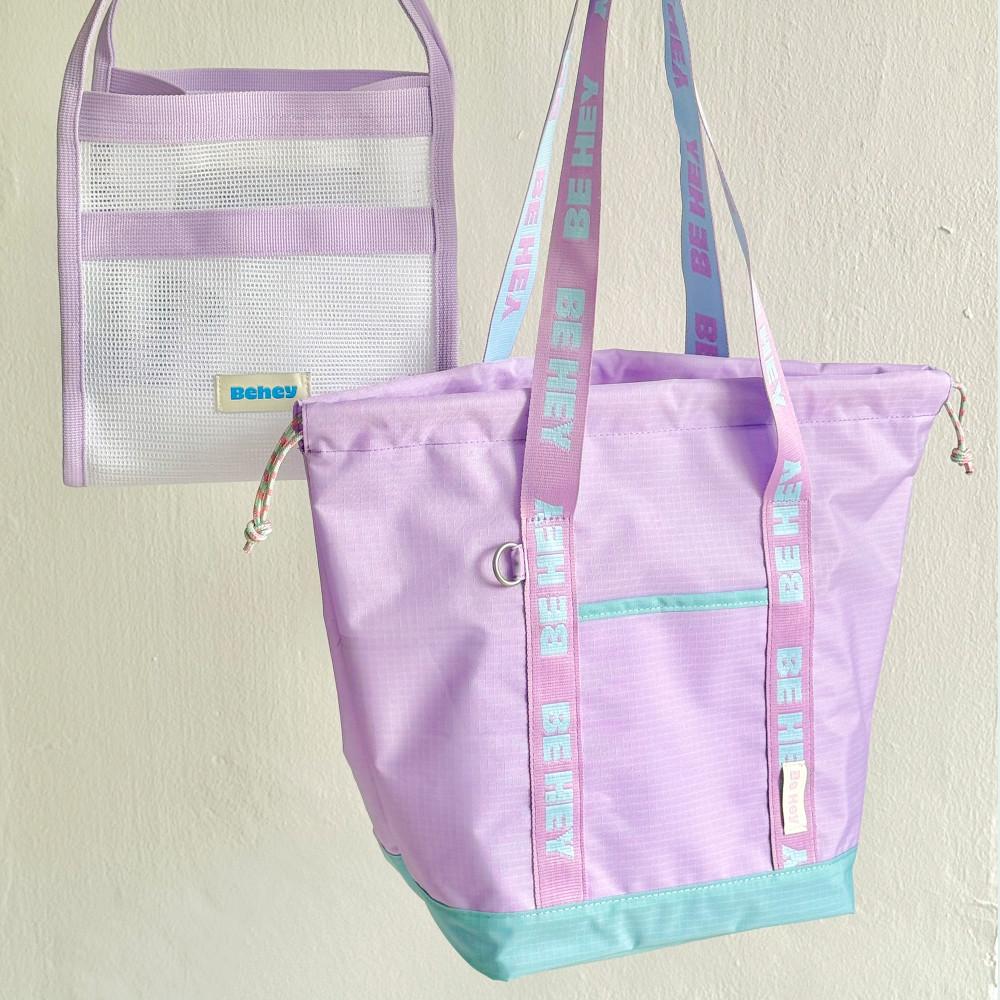 [비헤이] 2024 에디션 2in1 멀티 수영가방 (메쉬백 포함) 비치백