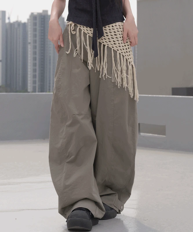 피츠 비죠 벌룬 스냅 와이드 팬츠 3color