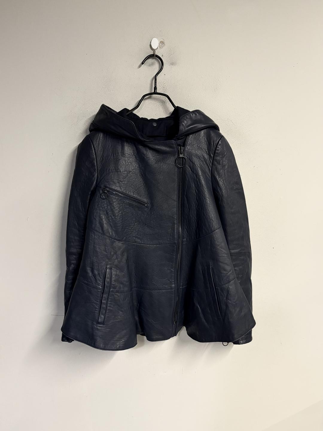 O'md hood leather jk (room-7)