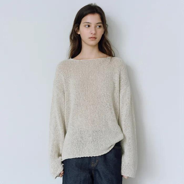 [1차 리오더][with 천송이] Basey linen boatneck knit_3colors