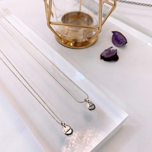 조약돌 실버목걸이