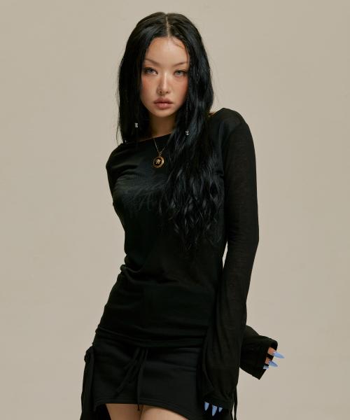 STAR WING SHEER LONG SLEEVE_BK