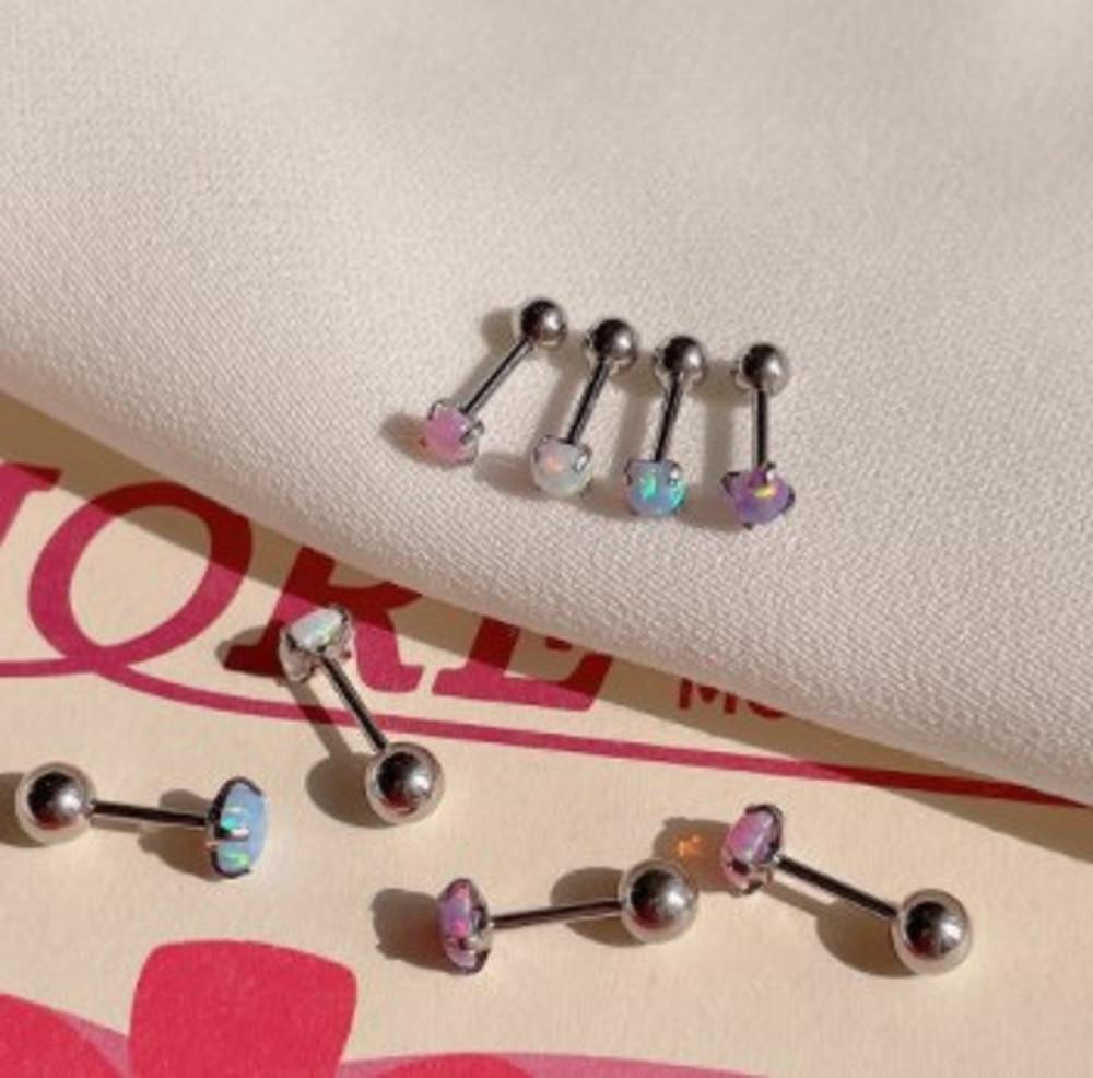 Gemstone 써지컬스틸 오팔 피어싱 4가지타입 (924)