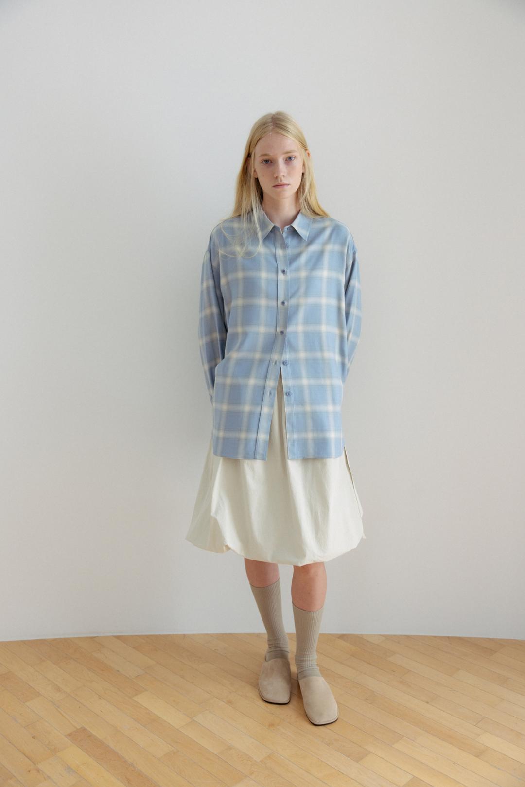 Warm Check Shirt (light blue)