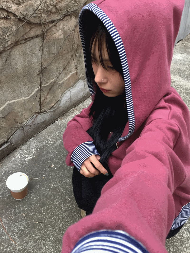 모래하우스 스머프 엣지 후드집업