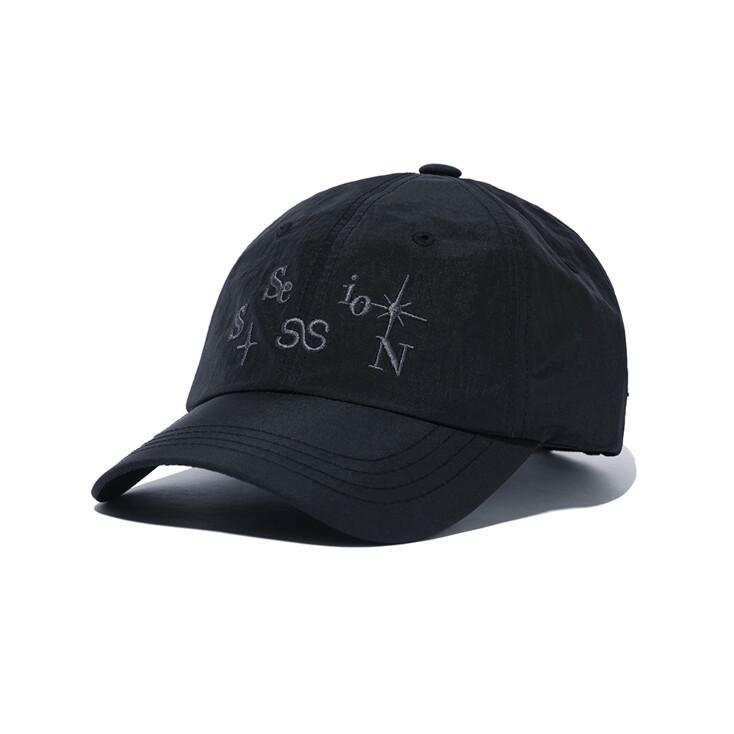 SPARKLING NYLON CAP, black