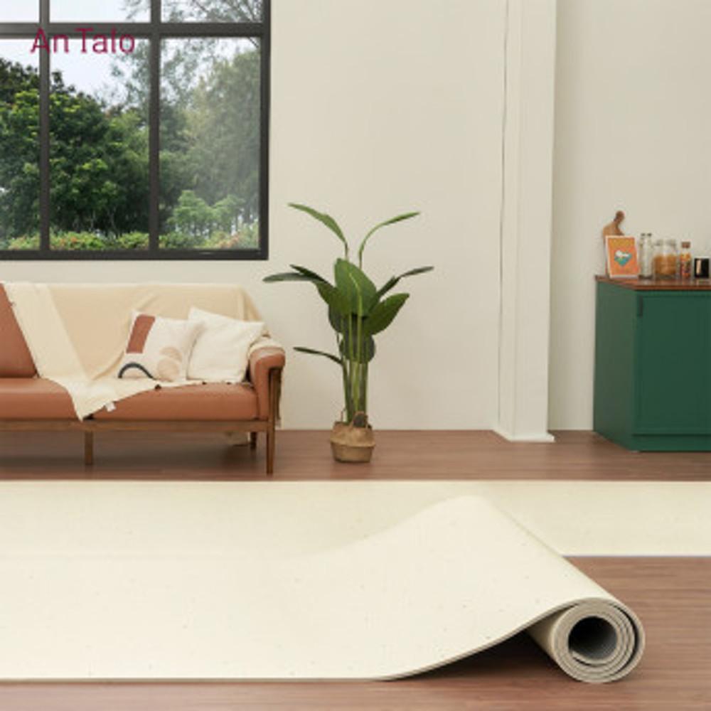안탈로 층간소음 PVC 롤매트 크림테라조 15T 셀프시공 거실 복도 베란다 놀이방