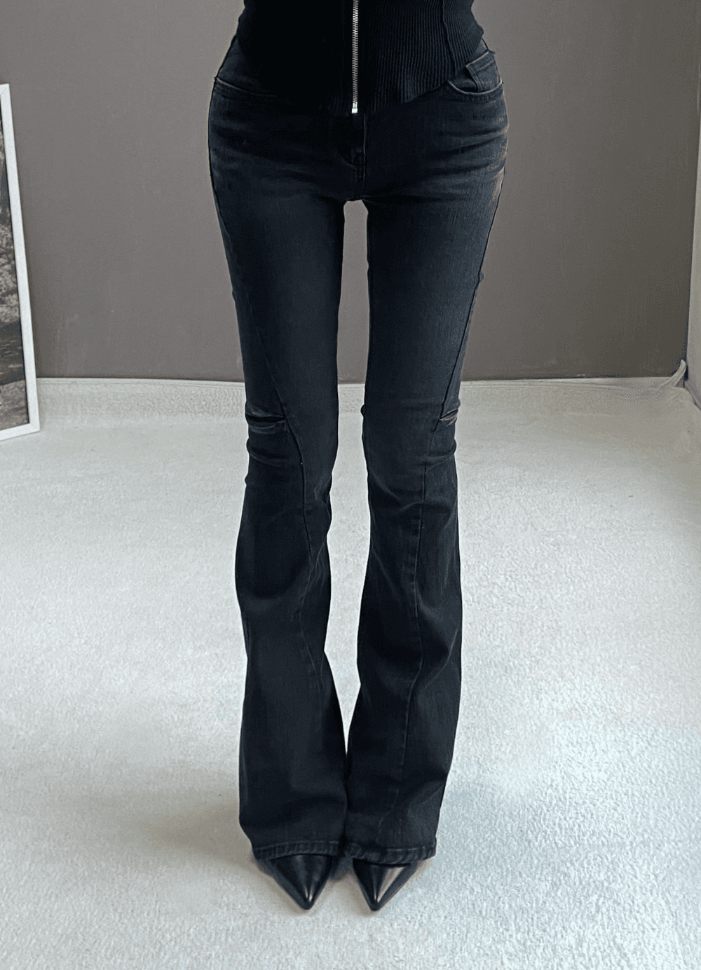 [BLACK] SIDE EDGE BOOTSCUT PANTS