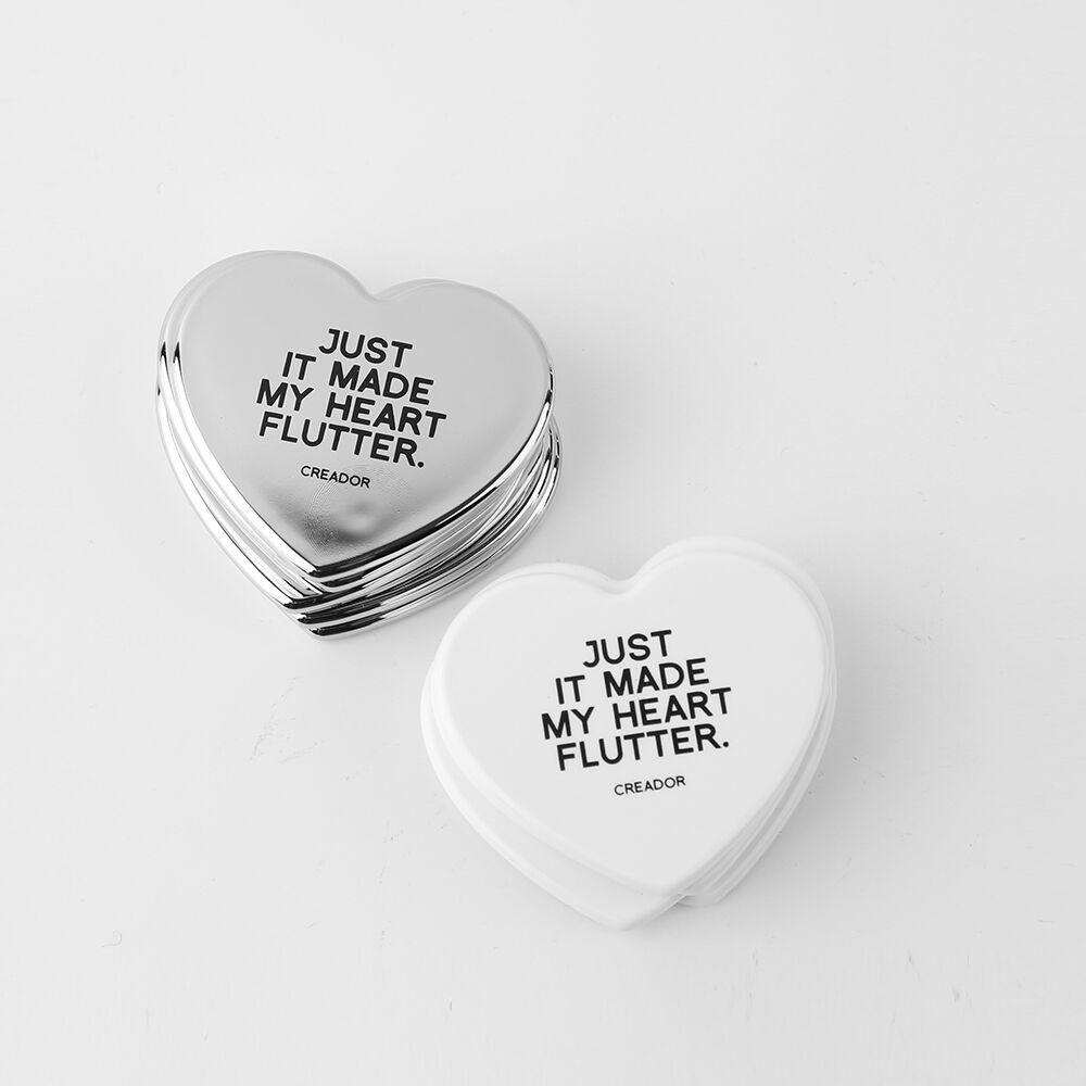 mini heart hand mirror