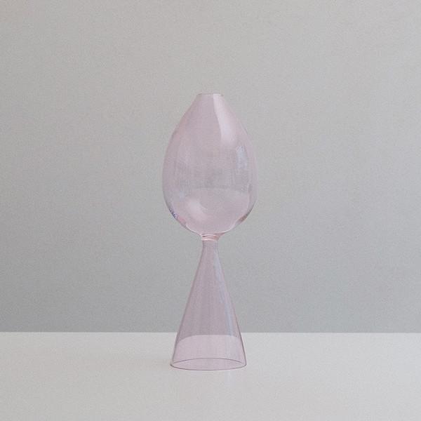 Bud Vase clear pink