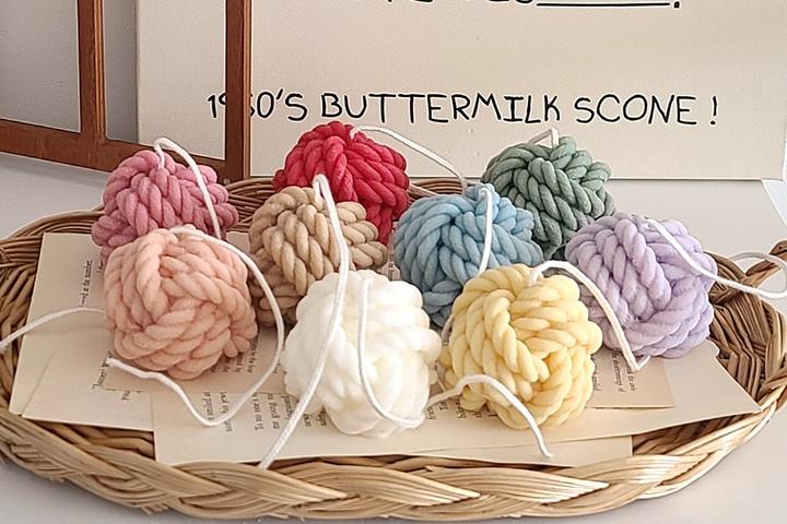 털실 캔들 16가지 컬러 / 인테리어 오브제 캔들 소품