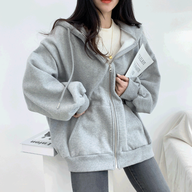 [핵따뜻/오버핏!] 양기모 비비드 벌룬 후드집업 8color