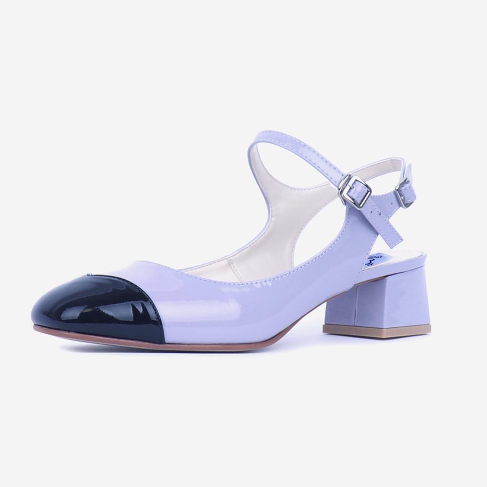 [머씨크라운] 러빙도로시 4cm 슬링백 _ 라일락/블랙 하트