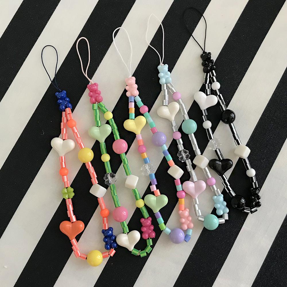 DIY(디자인) 비즈 핸드폰스트랩 휴대폰키링 만들기 1인 키트