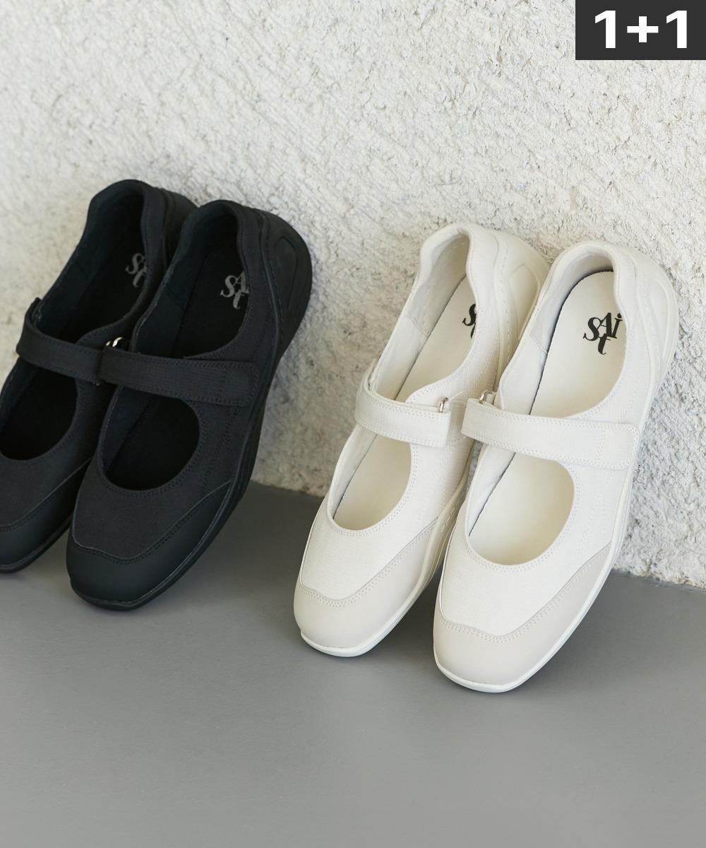 [1+1] 패브릭 프롬 메리제인 히든 키높이 슈즈 (3cm/6cm)