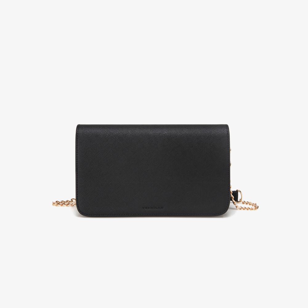 버밀란 여성 와이드 무드 크로스백 -  블랙