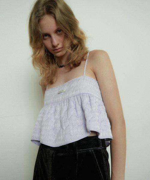 JACQUARD QUILTED BUSTIER_LAVENDER