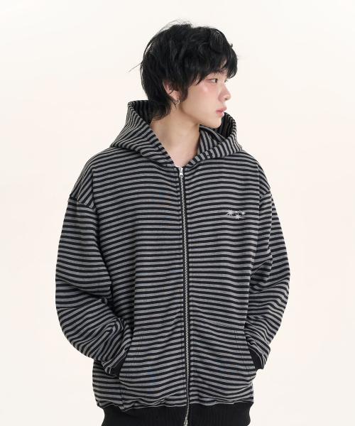 Milky Way Stripe 후드 집업