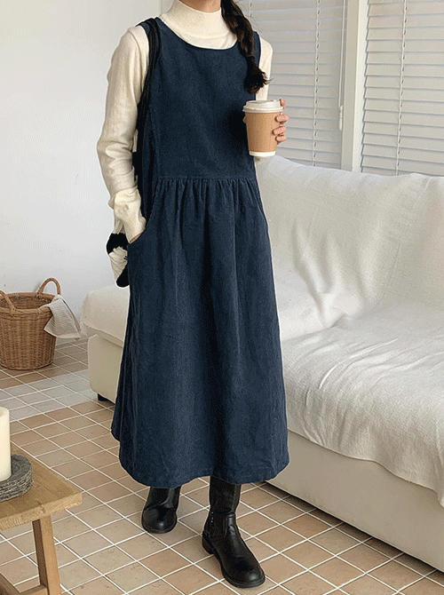 로엔 코듀로이 뷔스티에 원피스 (ops)