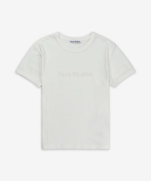 로고 슬림핏 반소매 티셔츠 - 화이트 / AL0469AEH