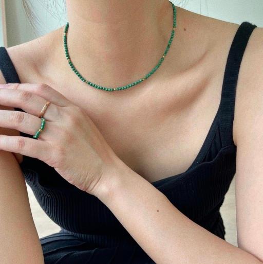 [인기♥️] 매력적인 그린 🦚 말라카이트 목걸이