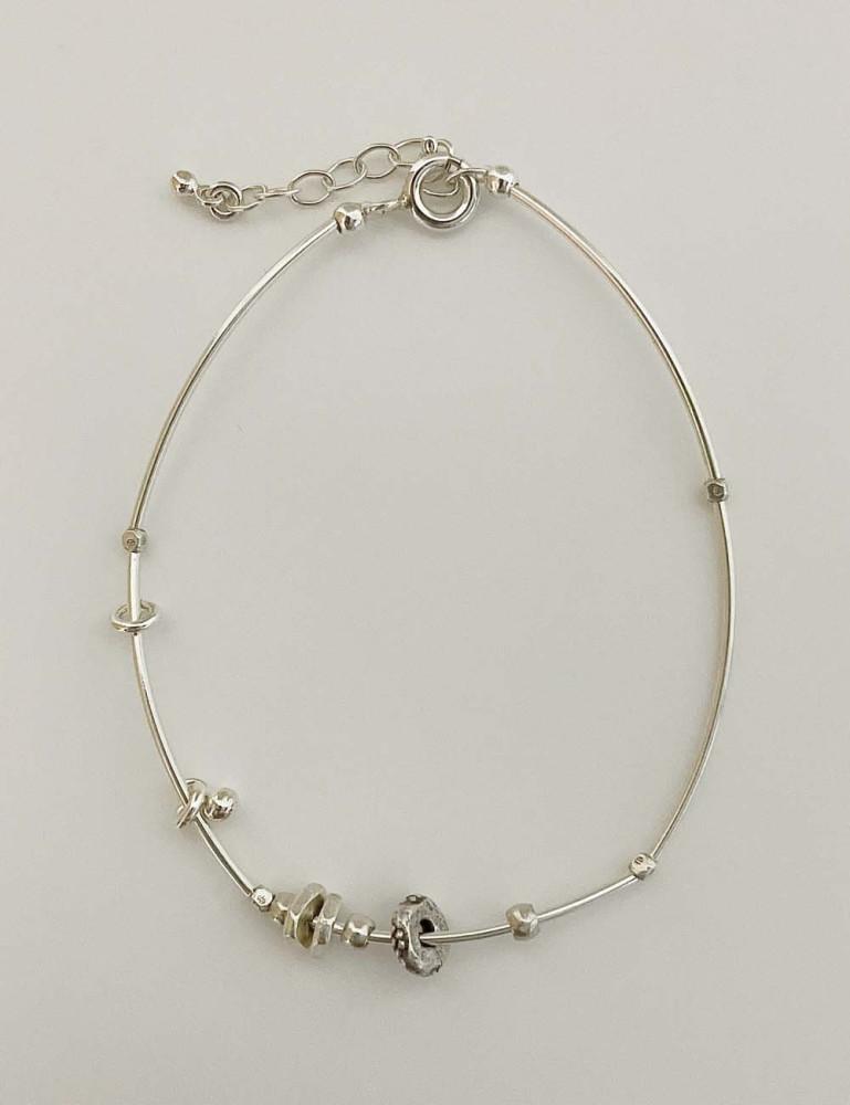 [어나더베이스] 엔틱 파츠 브레이슬릿 silver925 레이어드 실버팔찌 은볼