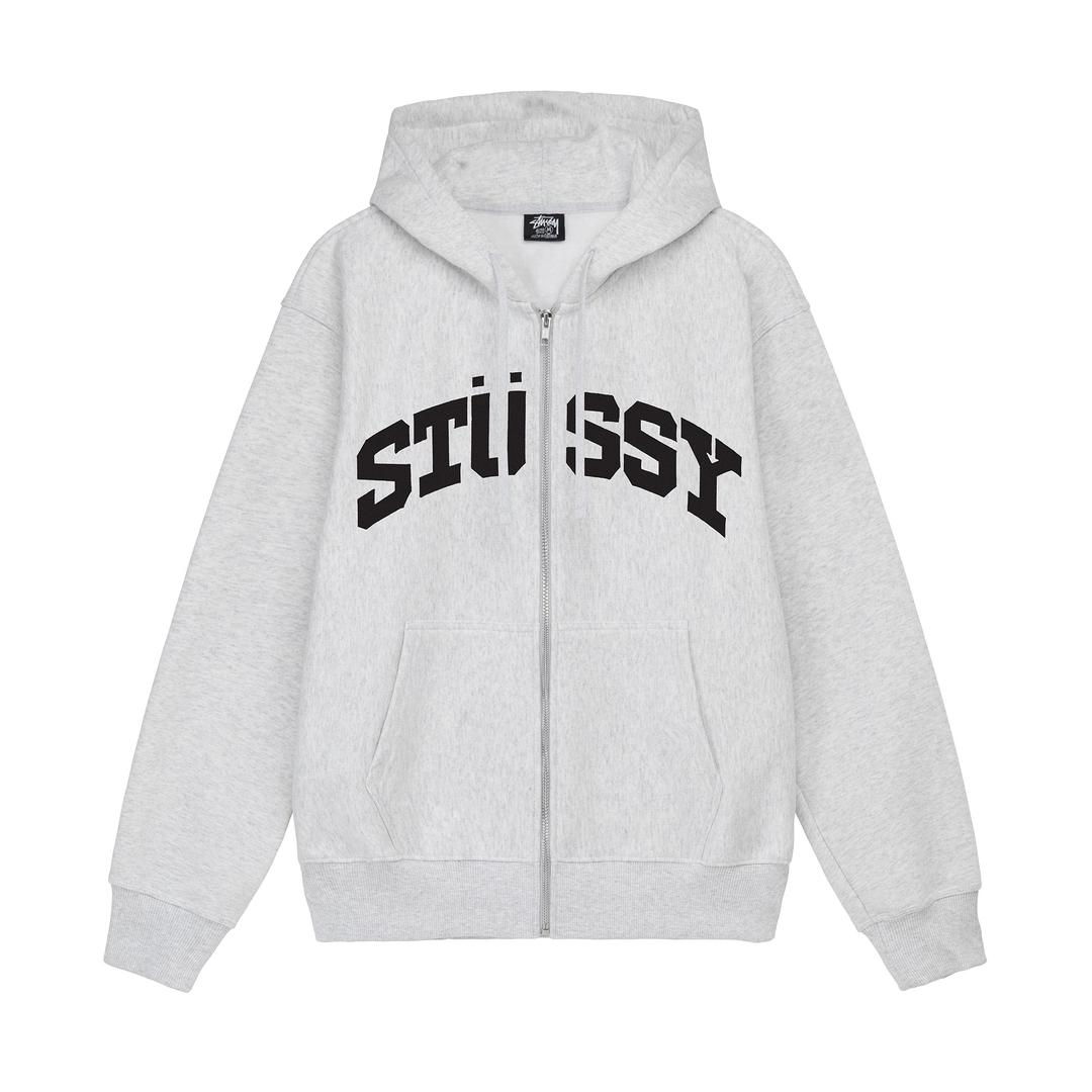 BLOCK SPORT ZIP HOODIE - Ash Heather / S