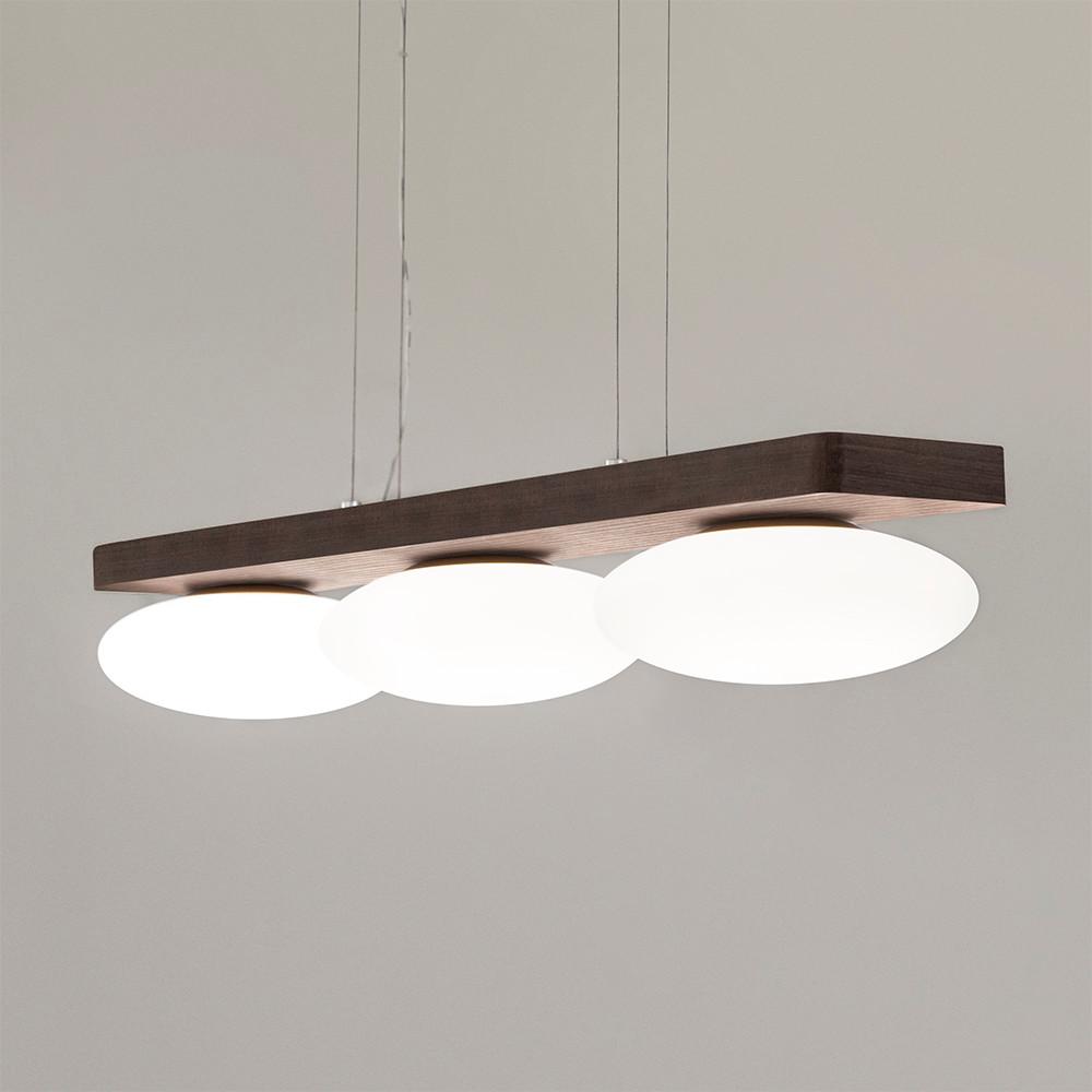 LED 30W 리모 월넛 3등 펜던트 우드 카페 포인트 조명