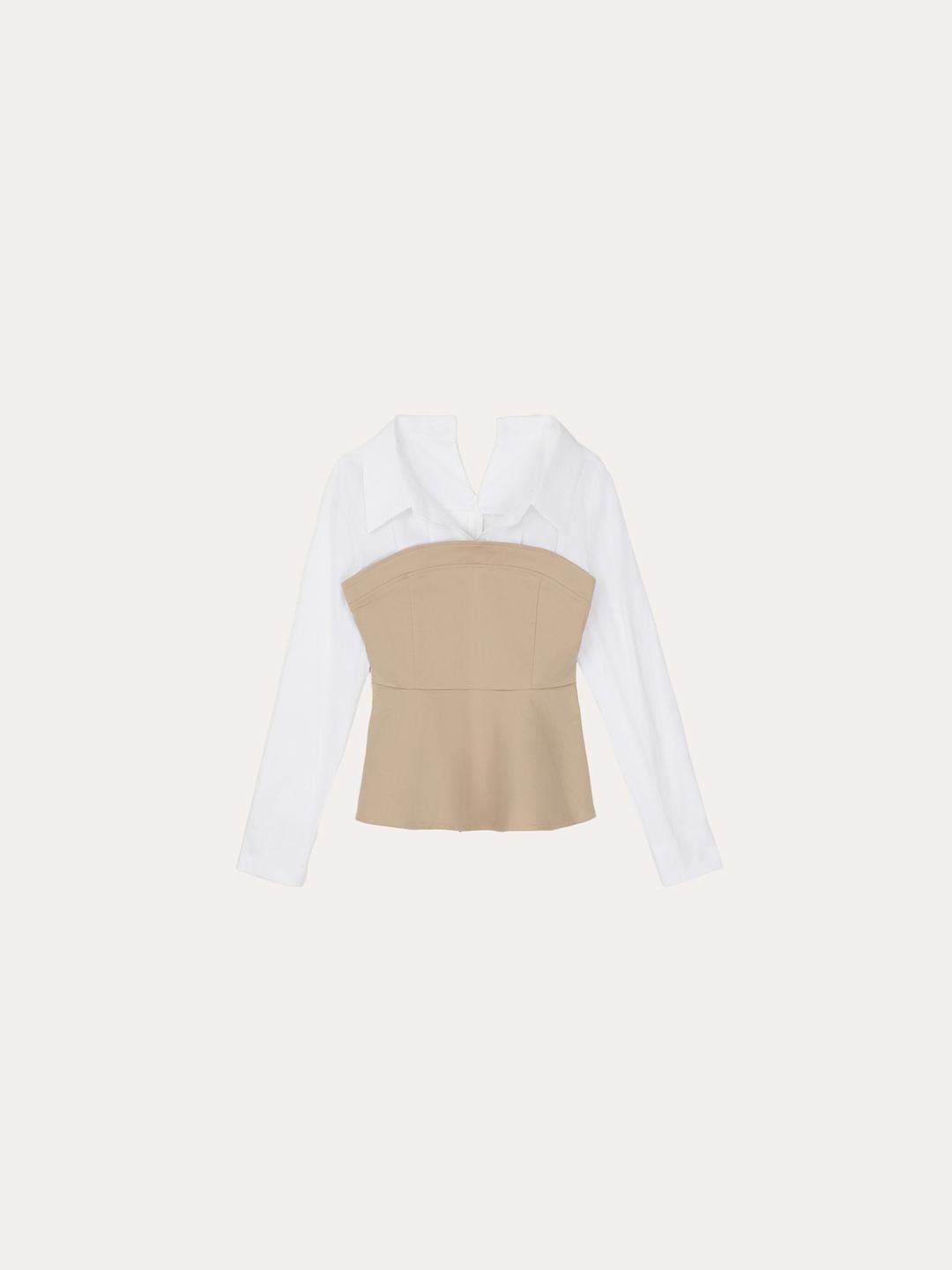 코나 레이어드 블라우스[BEIGE]*오늘 출발