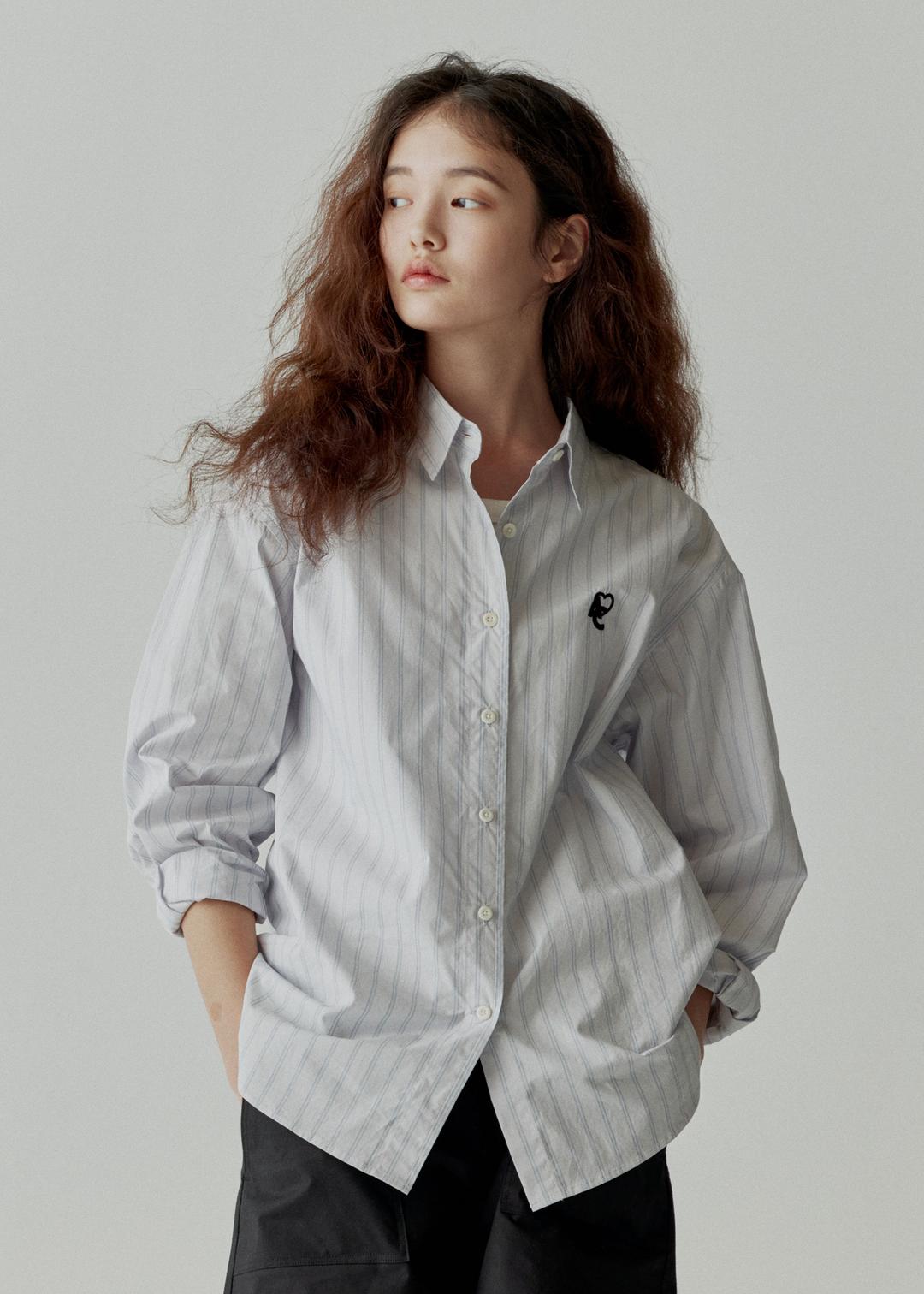 Clean Shirt_Ash Blue Stripe