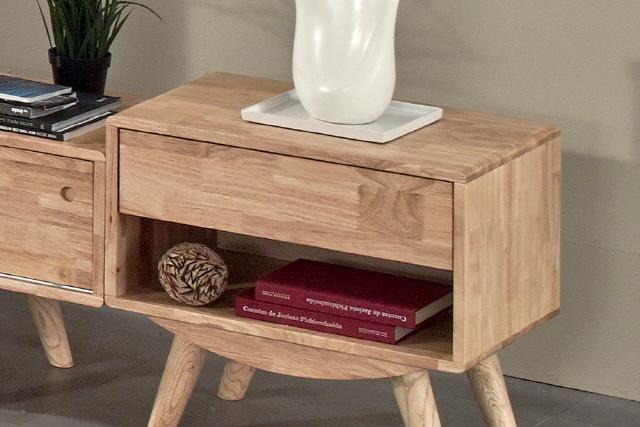 고무나무 원목 협탁 550