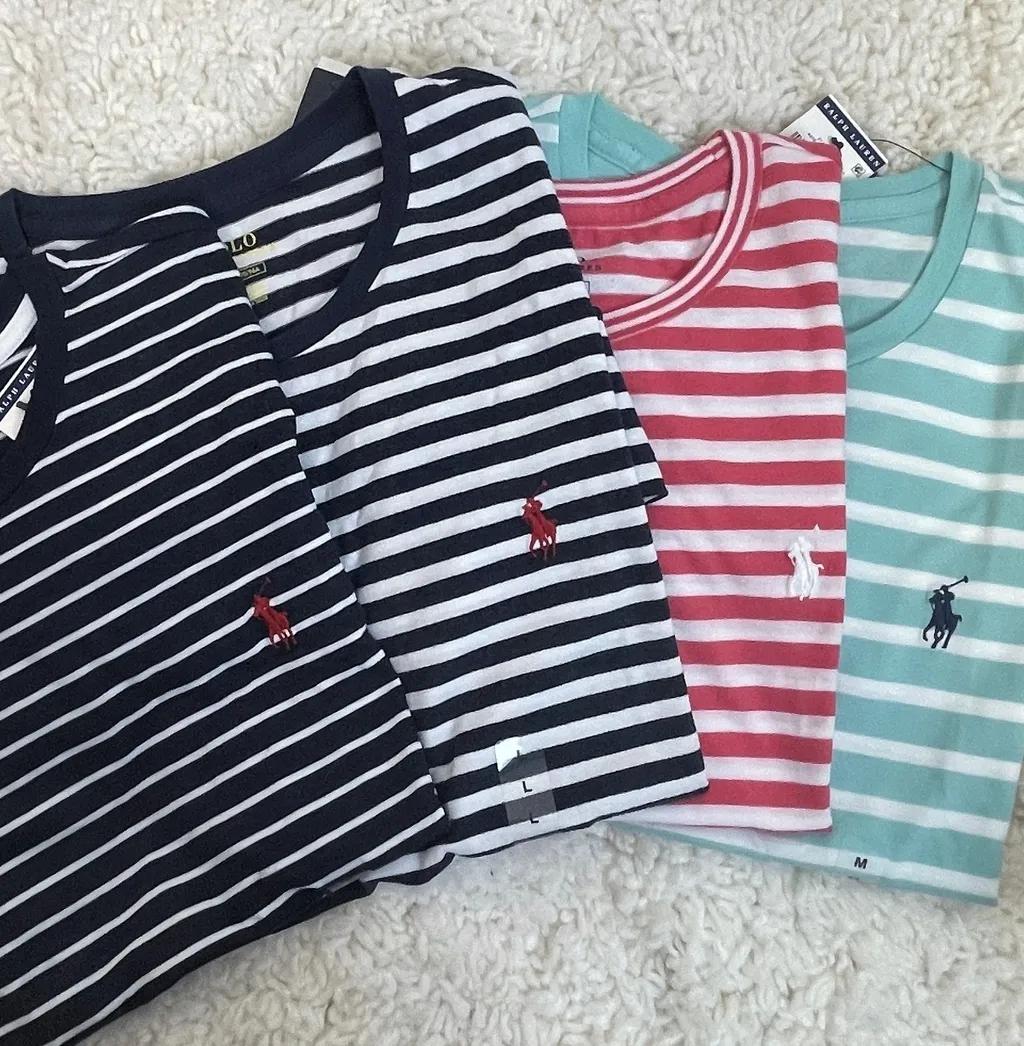 폴로랄프로렌 여성 스트라이프 반팔티셔츠(4종)