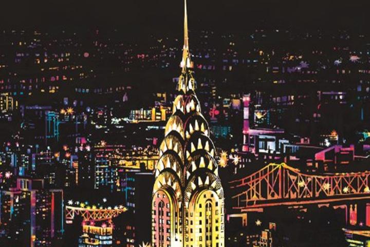 스크래치 나이트뷰 컬러링북 국가 명소 그리기세트 - 뉴욕