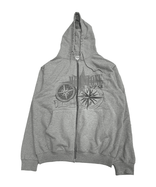 TCM milestone hooded zip-up (grey)