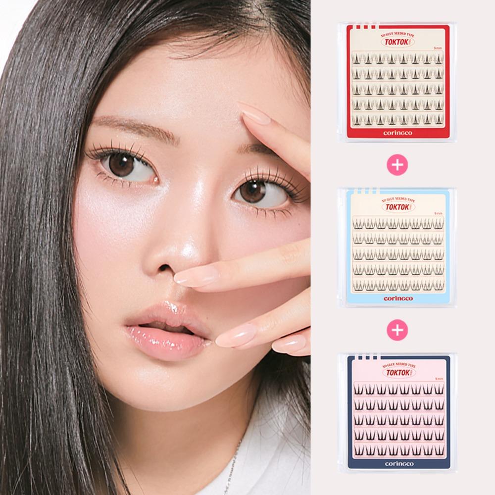 톡톡하라 노글루 속눈썹 단일길이 (1+1+1)