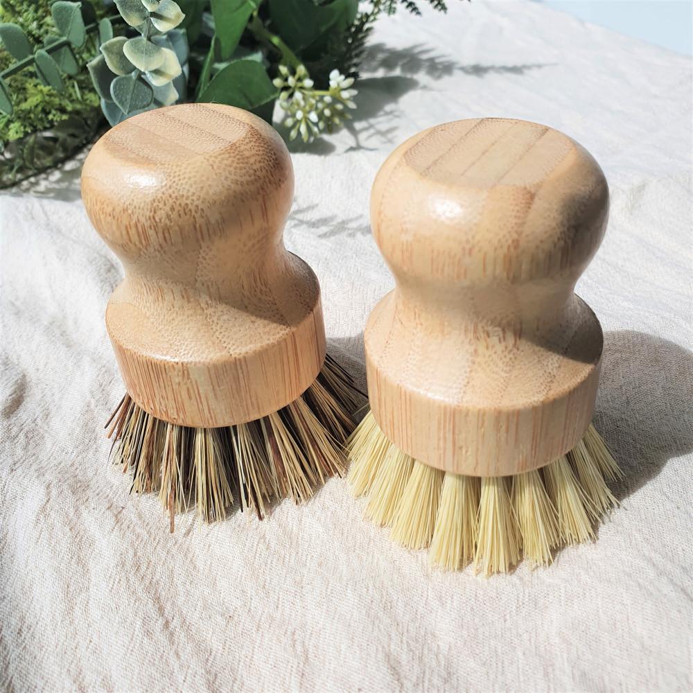 친환경 천연 팟 브러쉬 야자솔 사이잘삼 무쇠솥 스덴냄비 다용도 수세미  원목