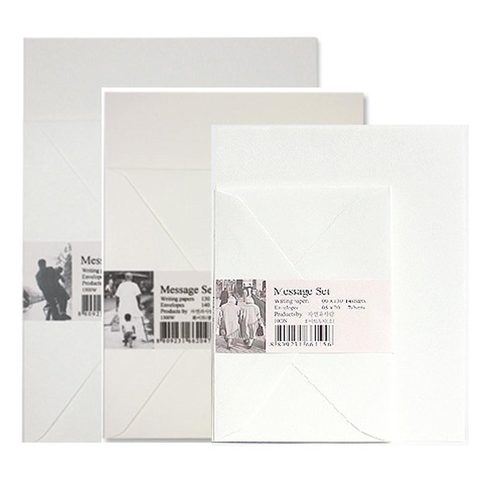 [종이편지지]화이트 무지 편지지세트