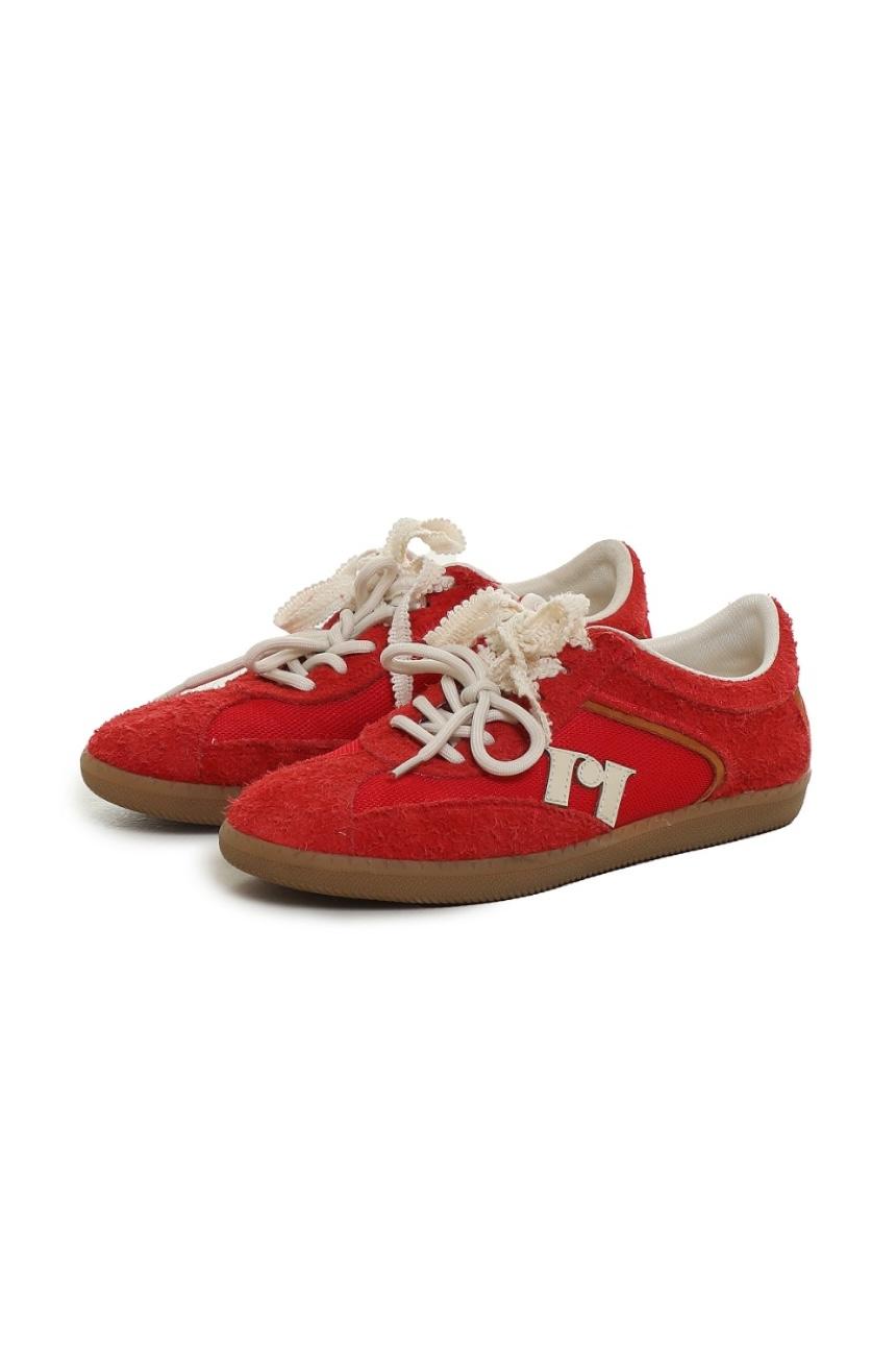 MOROMORO2 Double Material Lace-up Sneakers (2color)