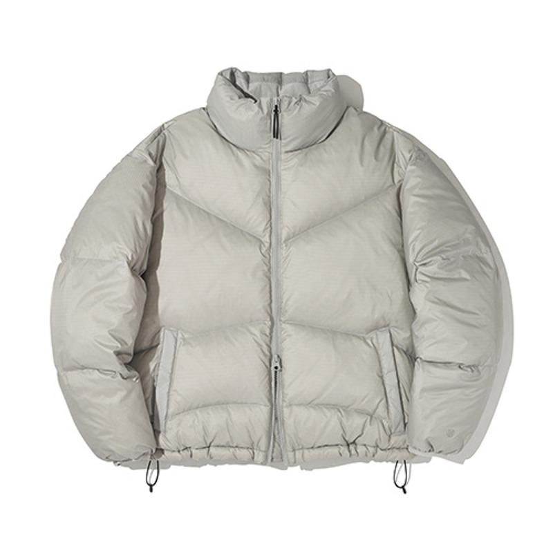 에센셜 푸퍼 덕다운 숏 패딩_그레이