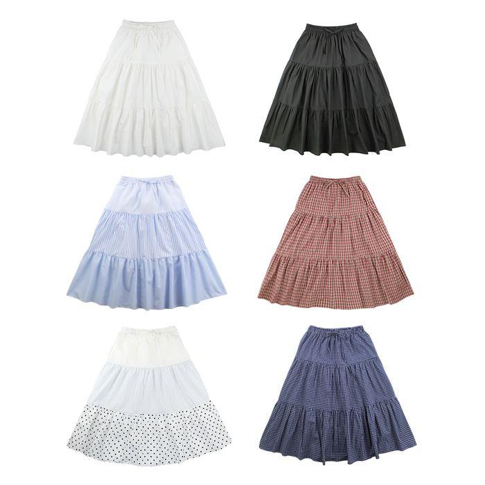 Butterfly shirring skirts(6color)